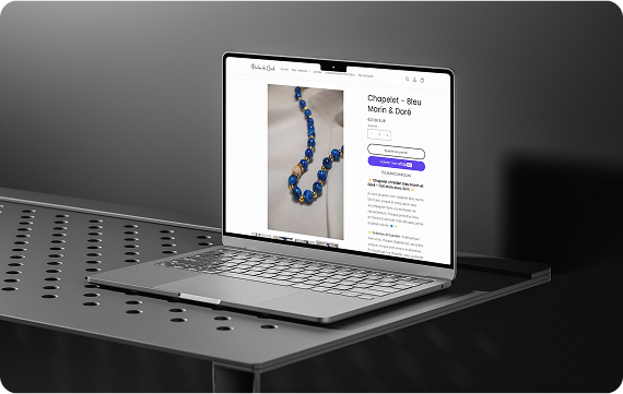 Maquette de site e-commerce one-page